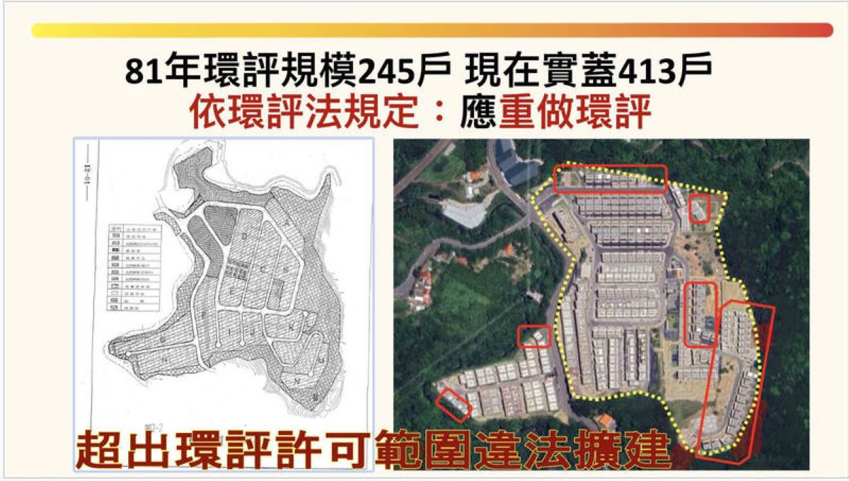 立委陳椒華控寶山有謙家園建案違法擴建,業者強調一切合法。(圖:陳椒華提供)