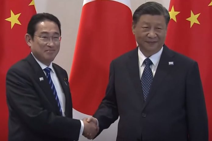 日本首相岸田文雄與大陸國家主席習近平「岸習會」，討論到台灣問題與大陸對日本水產品進口禁令等議題。